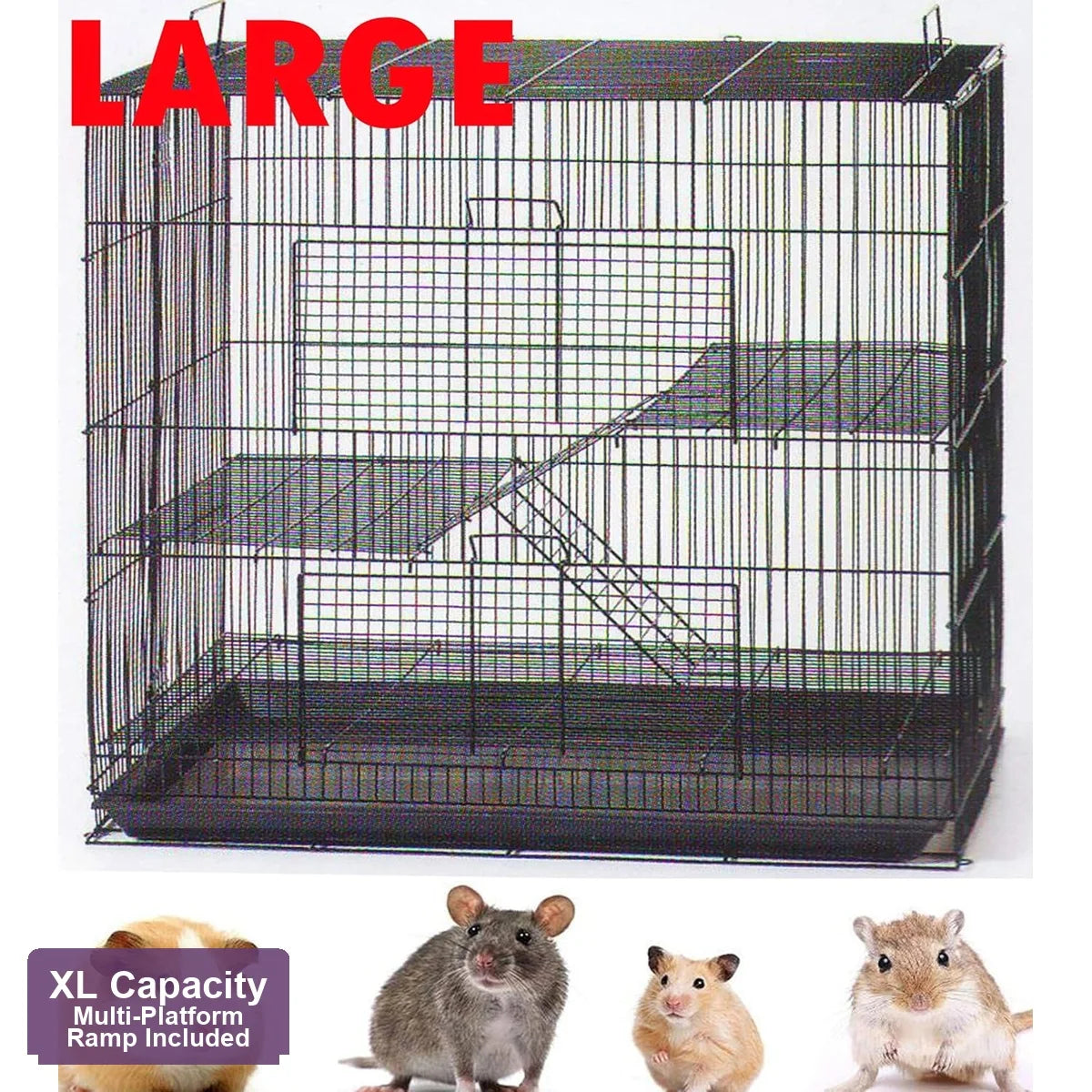 Four Level Small Animal Habitat Cage With Deep Base