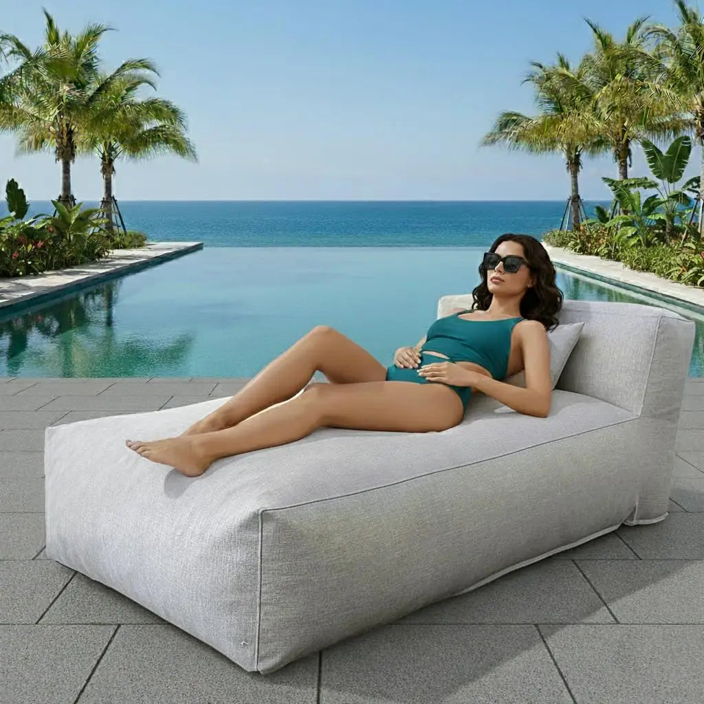 Outdoor Bean Bag Lounger Chair Water Resistant Patio Daybed