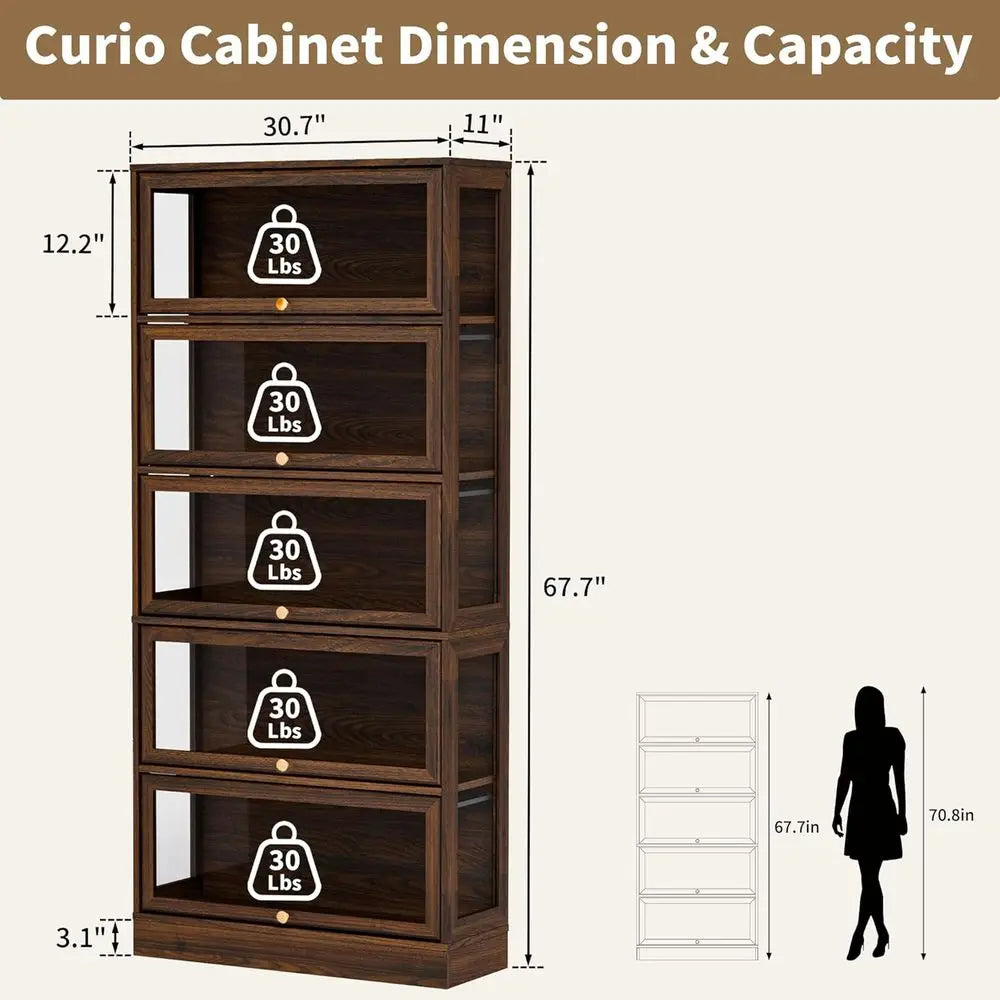 Acrylic Display Cabinet With LED Lighting For Collectibles