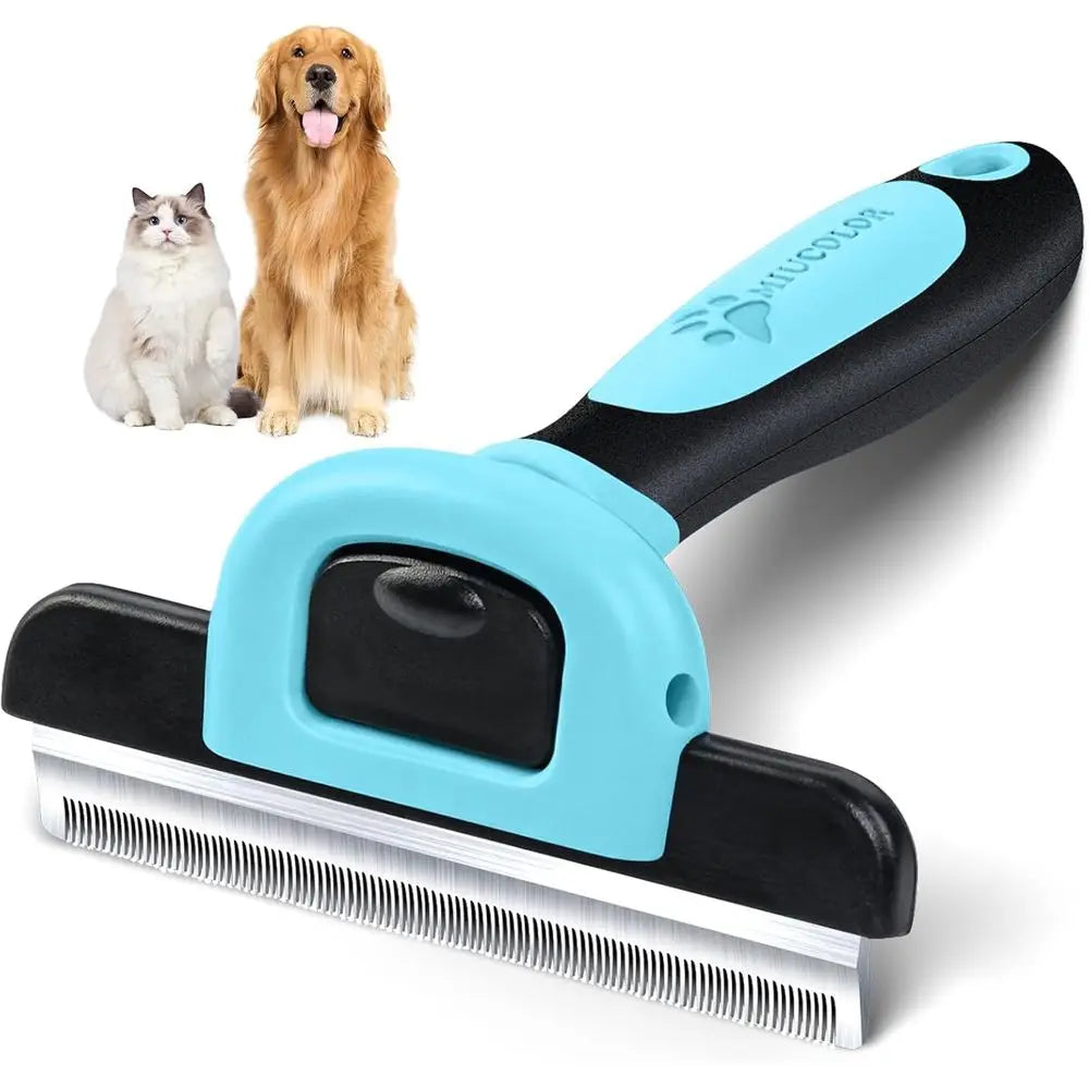 Pet Grooming Brush Deshedding Tool for Dogs & Cats, Effectively Reduces Shedding by up to 95% for Short, Medium, and Long Hair P