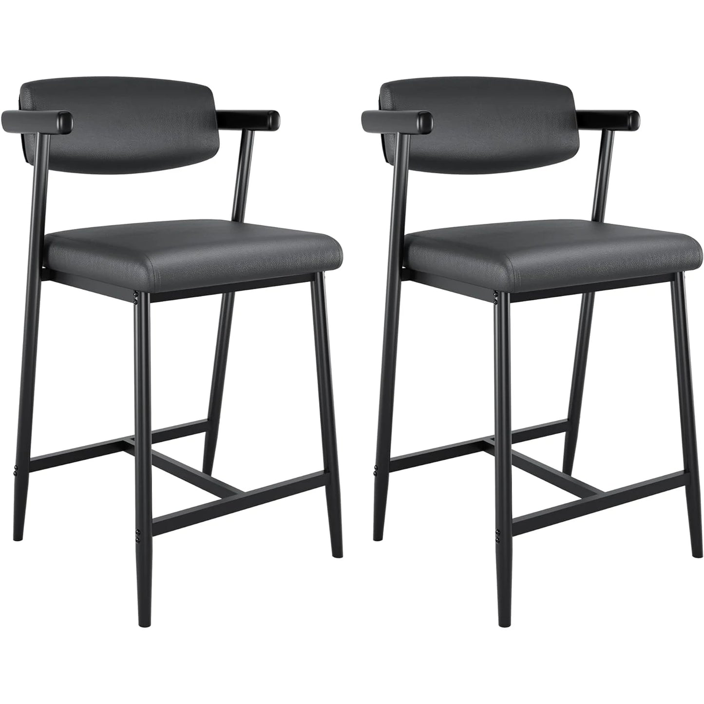HobbyLane Counter Height Bar Stools Set With Back And Armrests