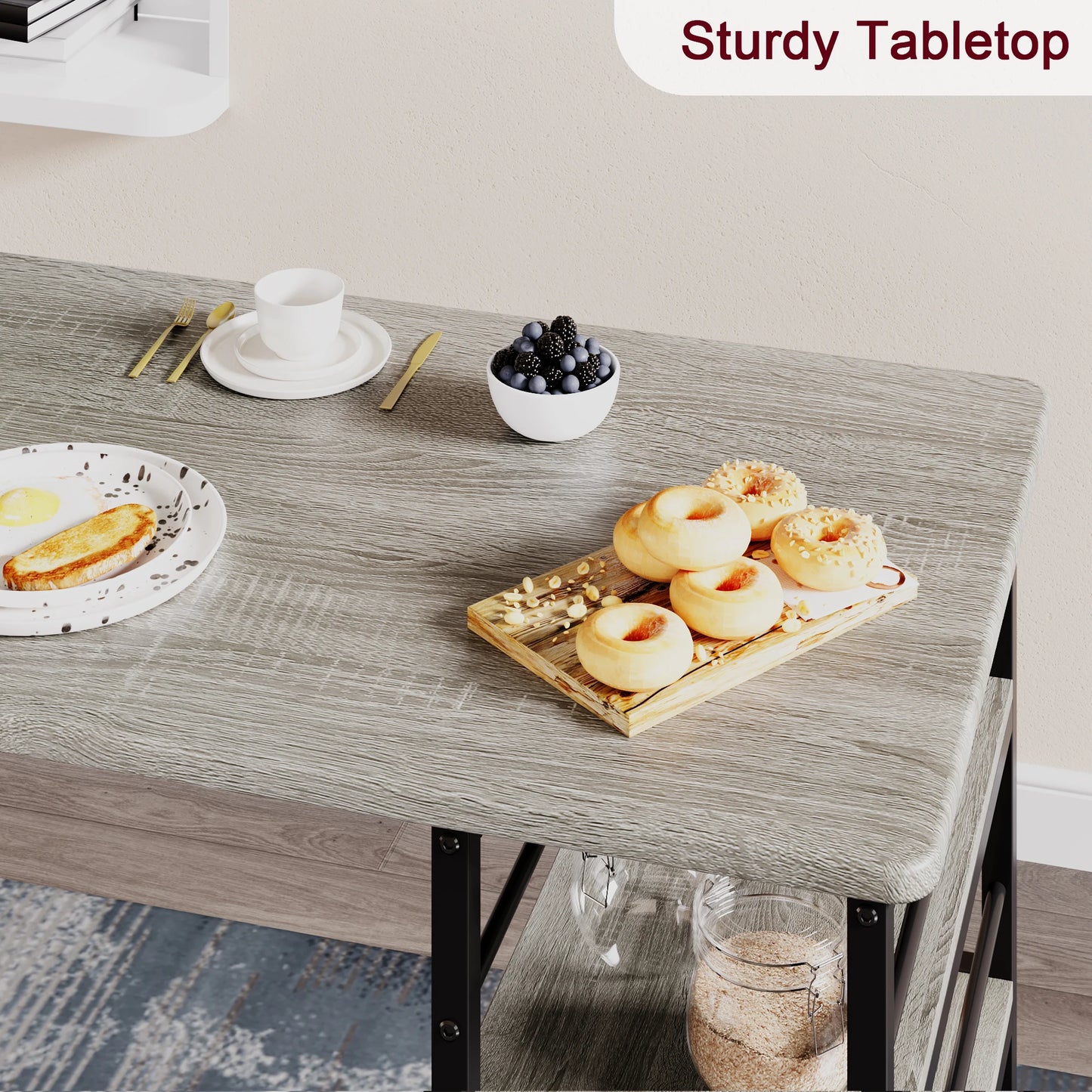 HobbyLane 3 Piece Dining Table Set With 2 Padded Chairs