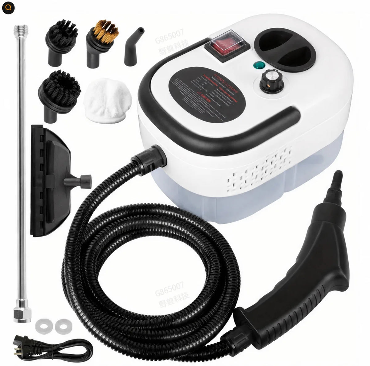 Portable 2500W Handheld Steam Cleaner With US Plug And Accessories
