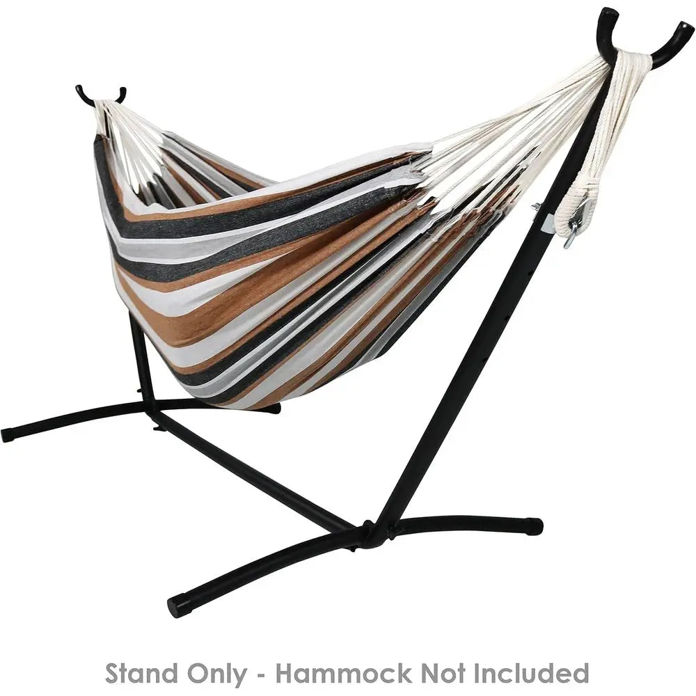 Brazilian Portable Steel Hammock Stand, Black inish | 400-Pound acity Hammock Hanging e, or Outside, Includes a Carrying Case, P