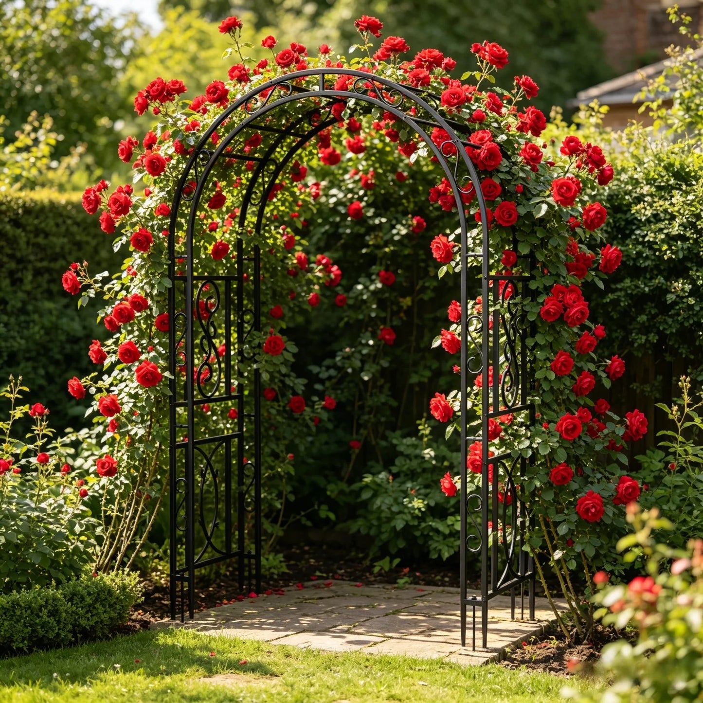 Heavy Duty Metal Garden Arch For Climbing Plants And Wedding Decor