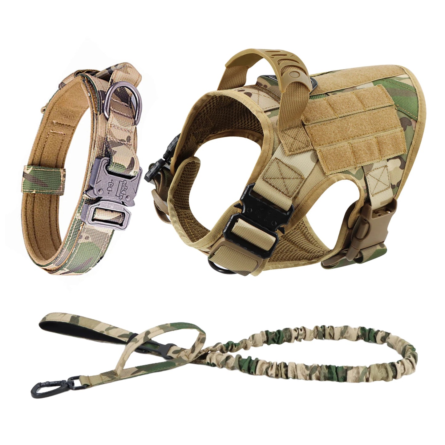Padded Nylon Dog Harness And Leash Set For Training And Walking