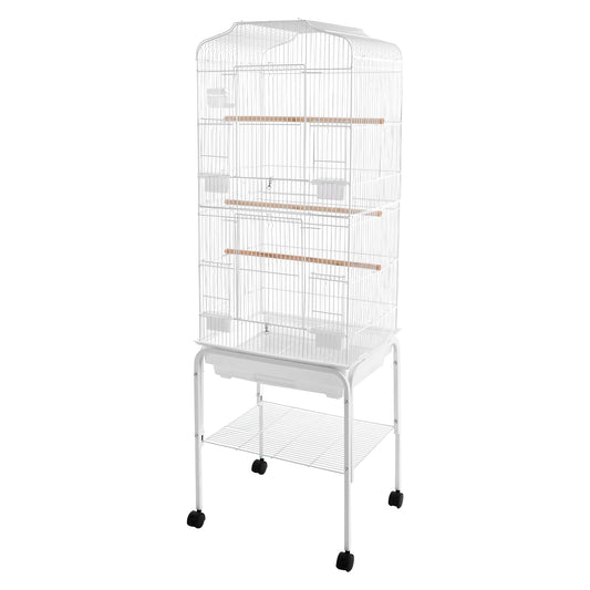 Bird Cage With Stand And Wheels For Parrots And Finches