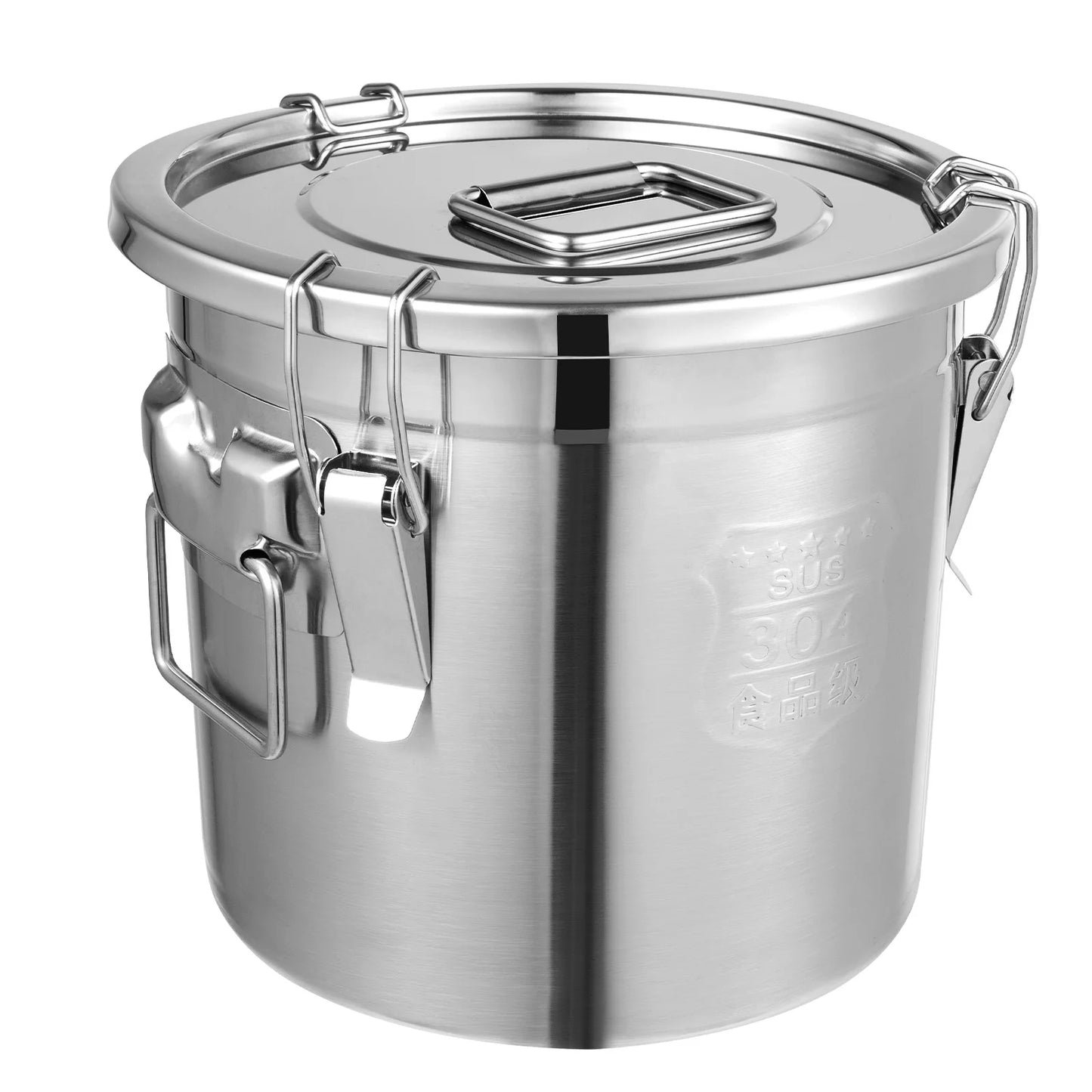 Bymaocar Stainless Steel Cereal Container Airtight Rice Oil Storage Bucket