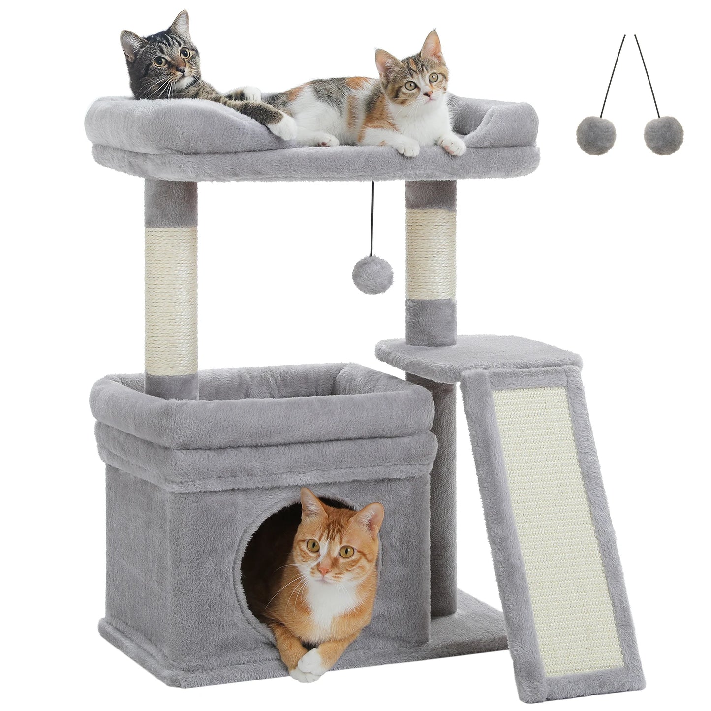 Pawz Road Three Tier Cat Tree With Sisal Scratching Post