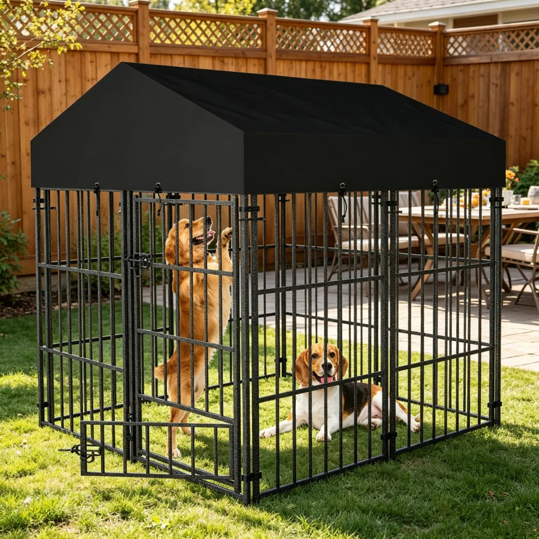 Borwart Heavy Duty Large Dog Kennel Welded Metal Playpen