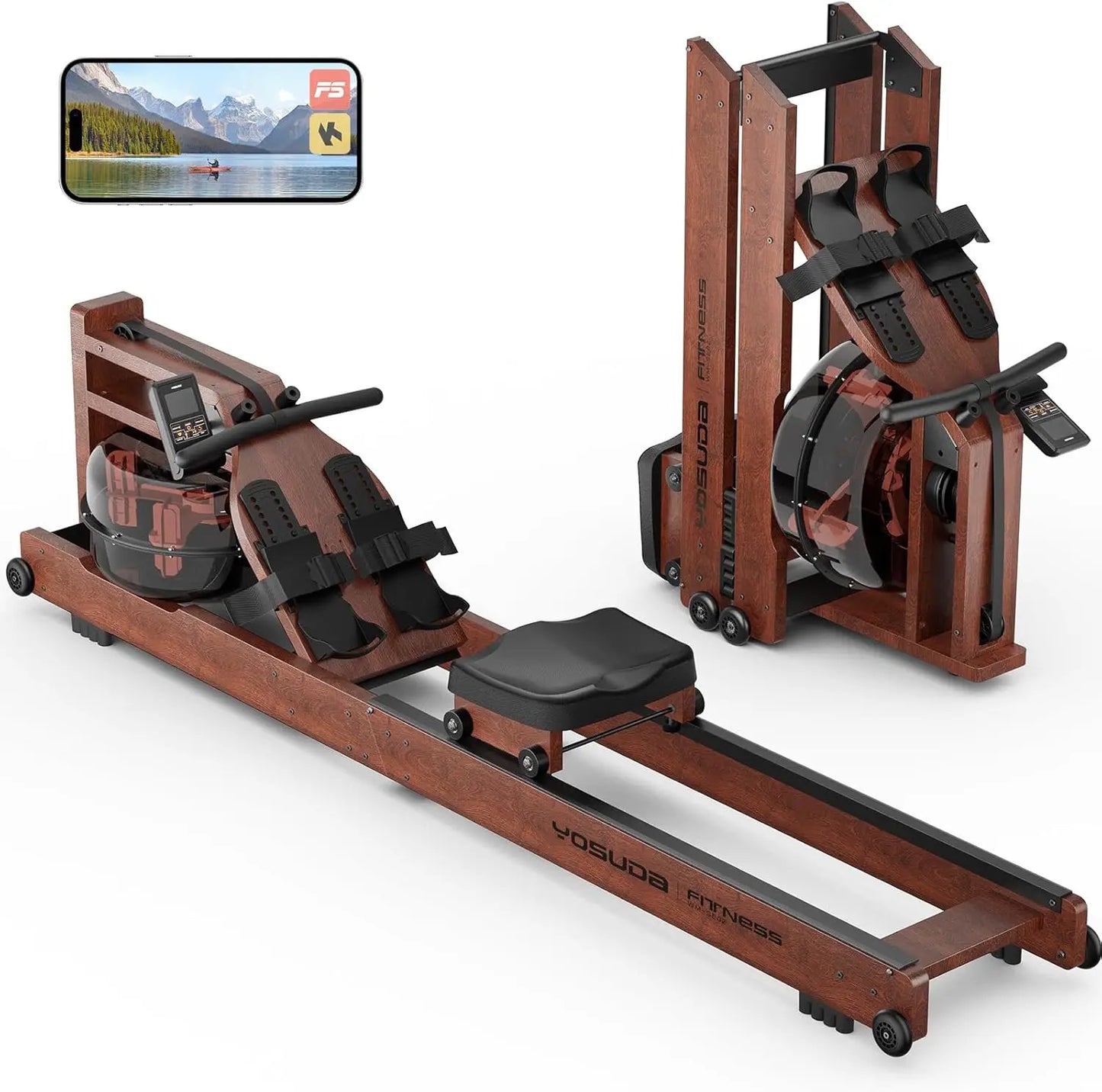 YOSUDA Water Rowing Machine for Home Use 400 LBS Capacity