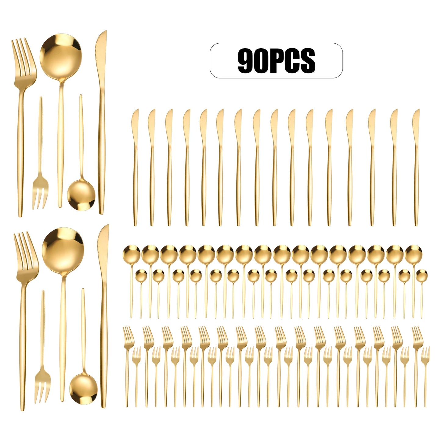 Stainless Steel Flatware Set Heavy Duty For Wedding Buffets