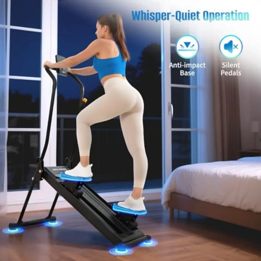 Home Magnetic Stair Stepper With Incline Modes And LCD Monitor