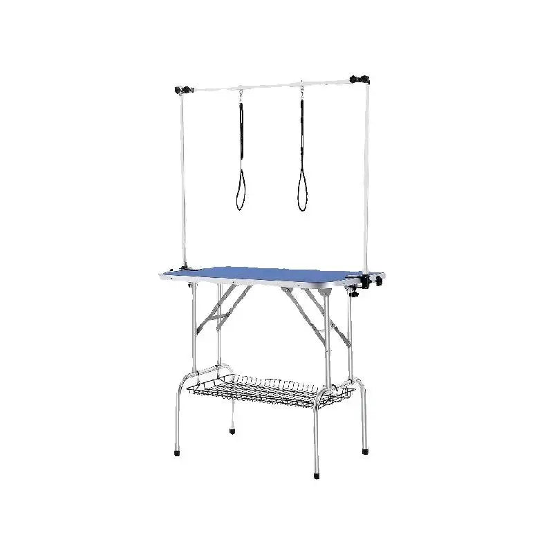 SucceBuy Stainless Steel Pet Grooming Table With Arms For Dogs