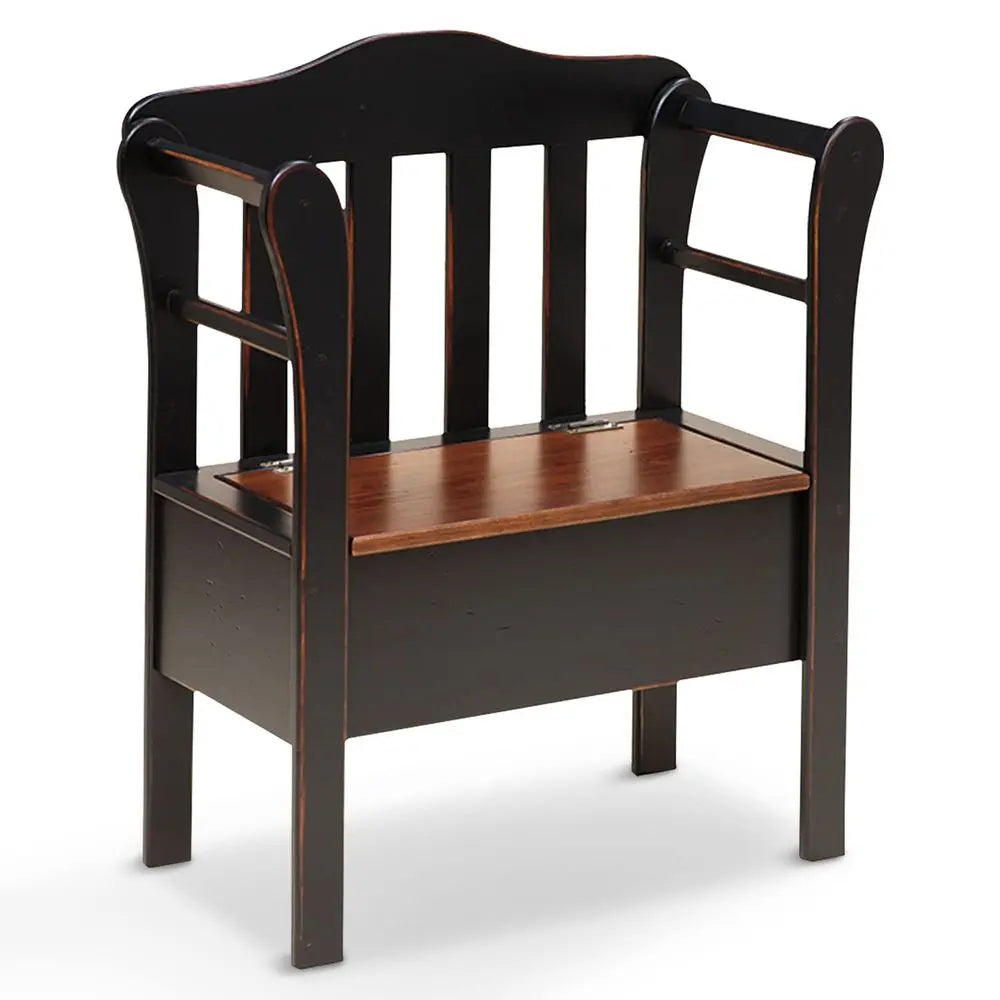 Classics Bench with Storage Small Wooden Storage Bench for Entryway, Hallway, Mudroom, Farmhouse, Bedroom, amp Living Room, Ami