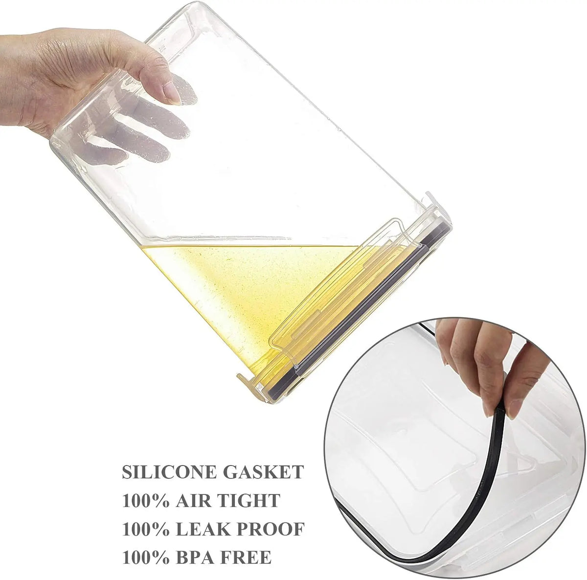 Airtight Food Storage Containers With Labels And Pen For Pantry