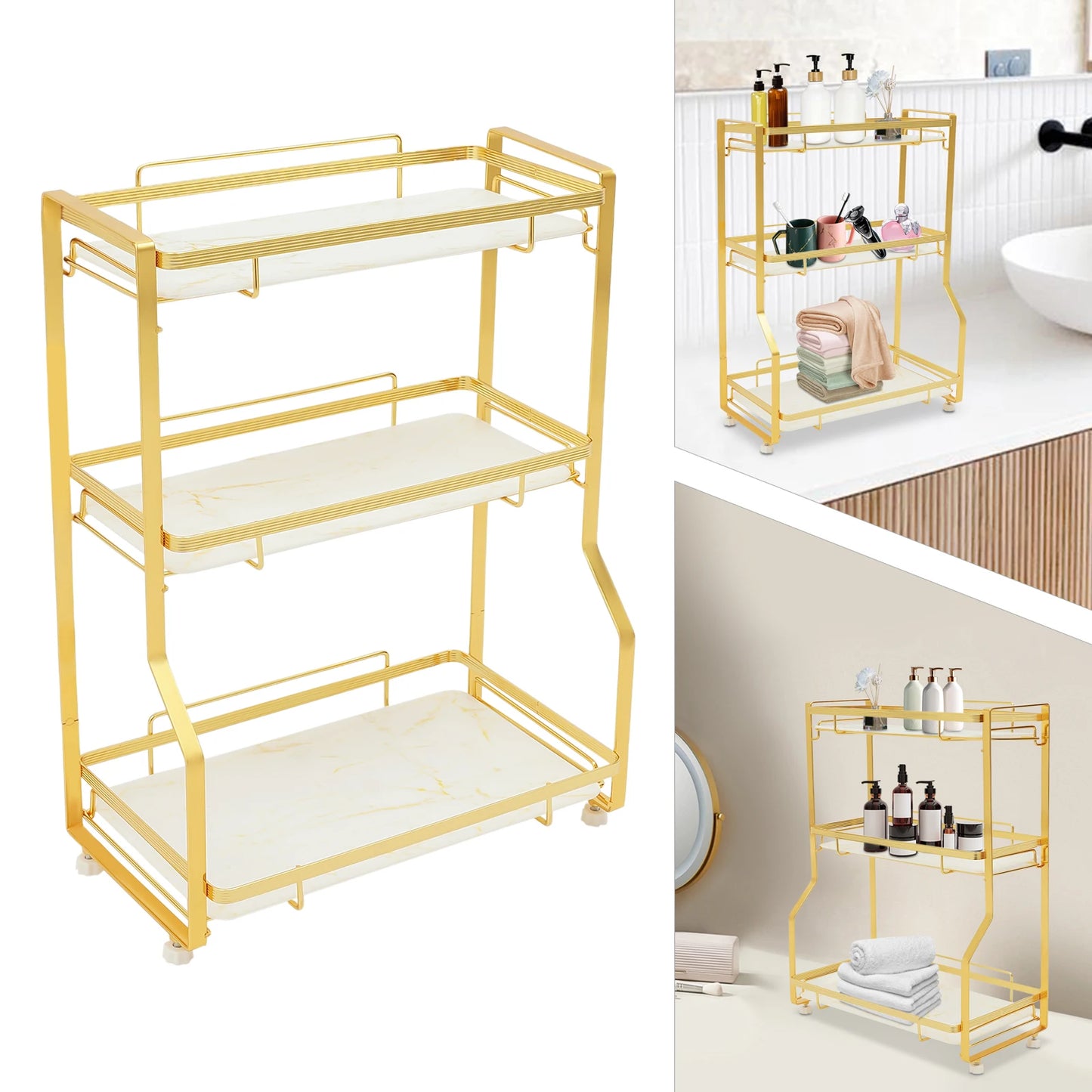 Bymaocar 3-Tier Bathroom Countertop Organizer For Toiletries