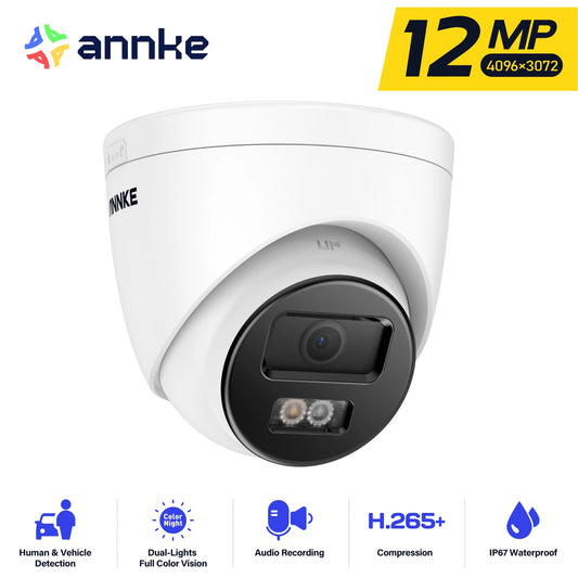 ANNKE 12MP Outdoor Smart Dual Light PoE Security Camera H.265