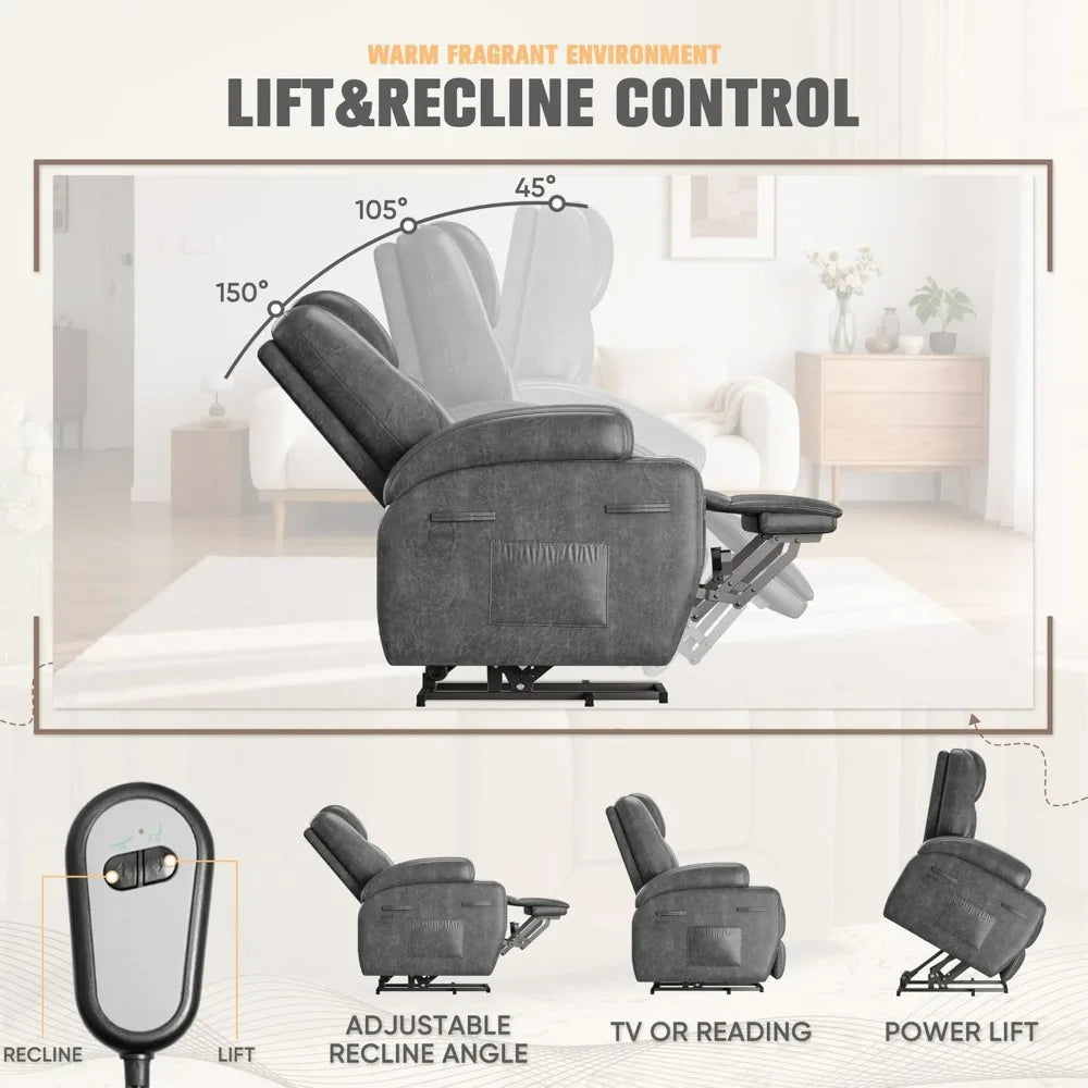 Flamaker Power Lift Recliner Chair With Cup Holders