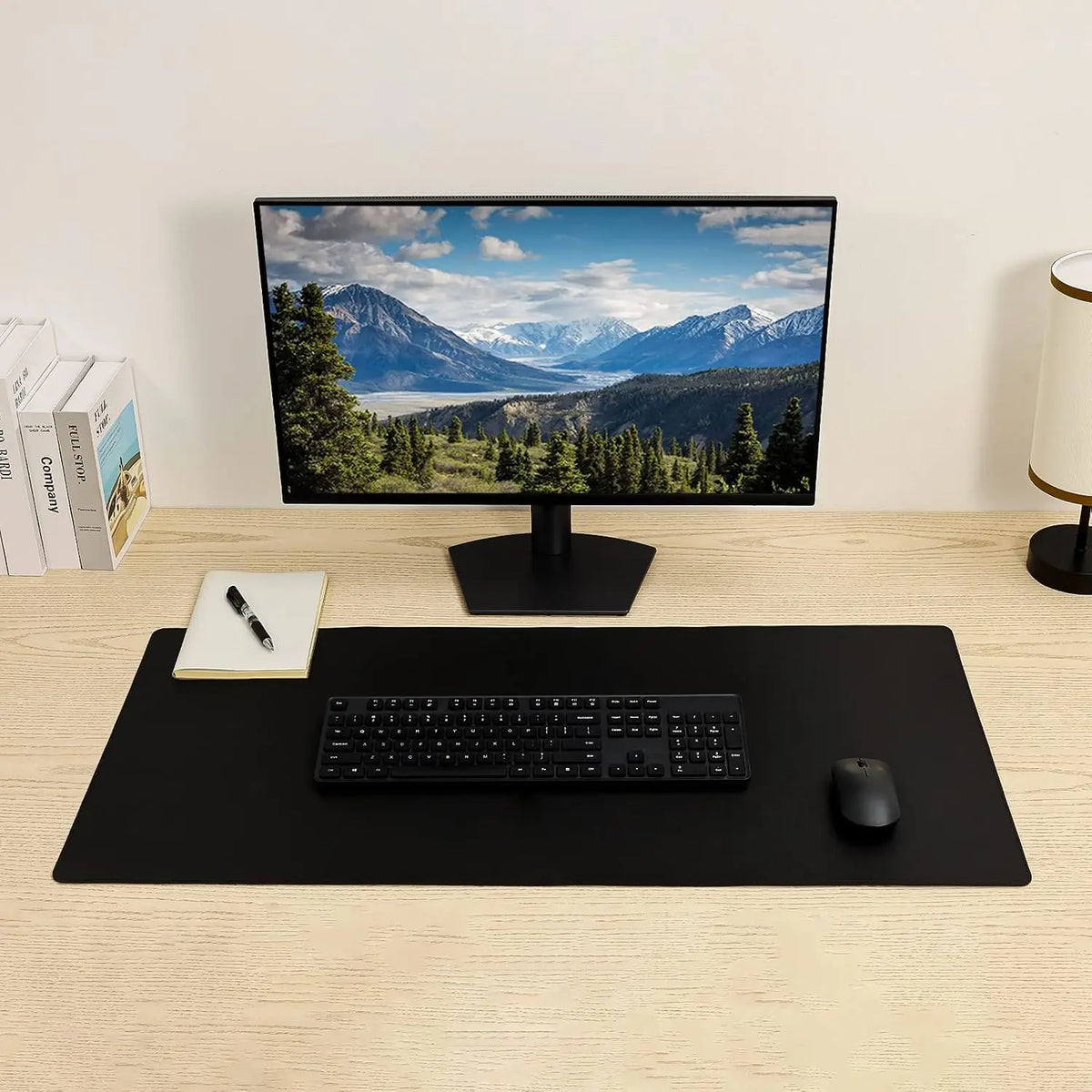 Waterproof PU Leather Desk Mat For Mouse Control And Writing