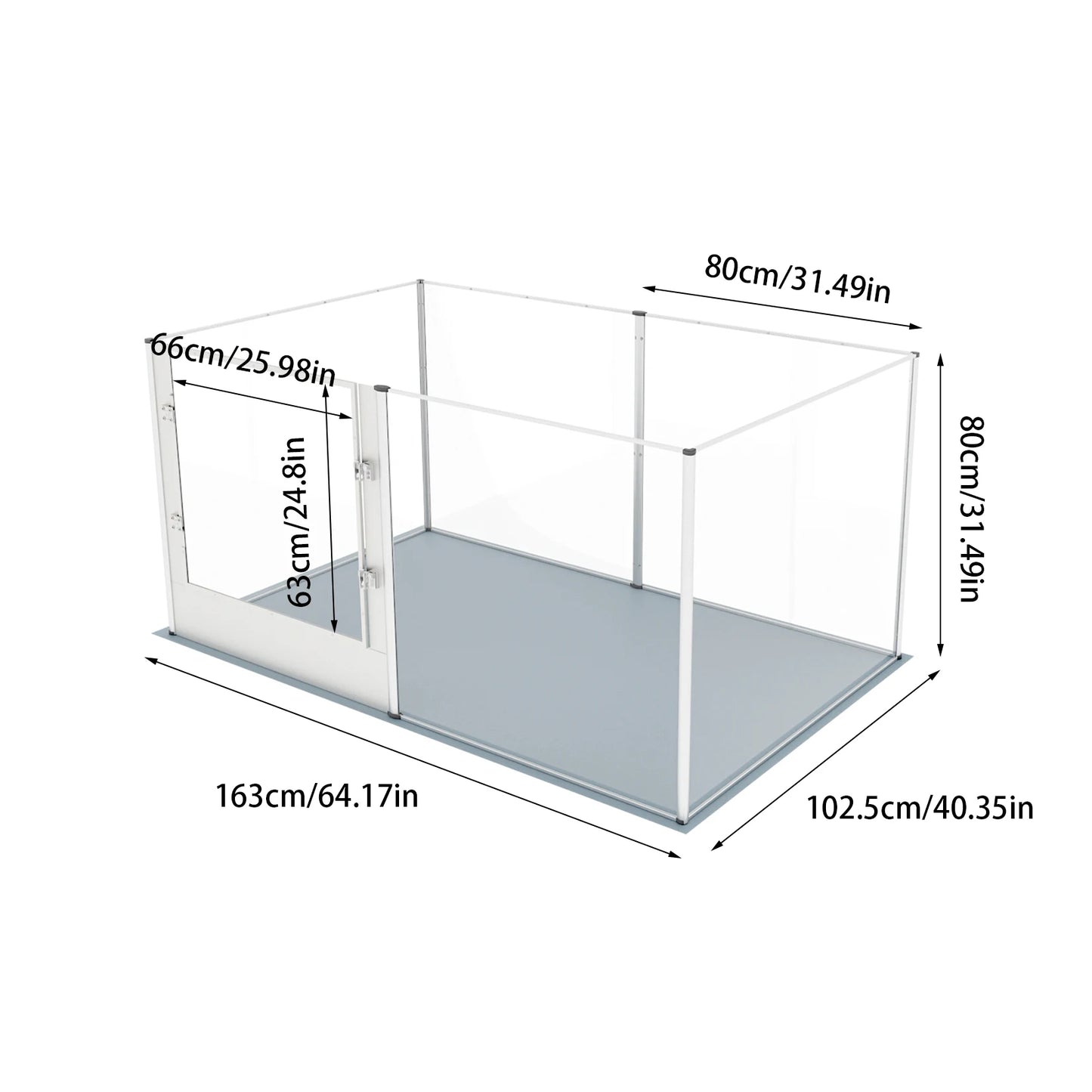 Bingopaw 6 Panel Acrylic Dog Playpen With Waterproof Mat