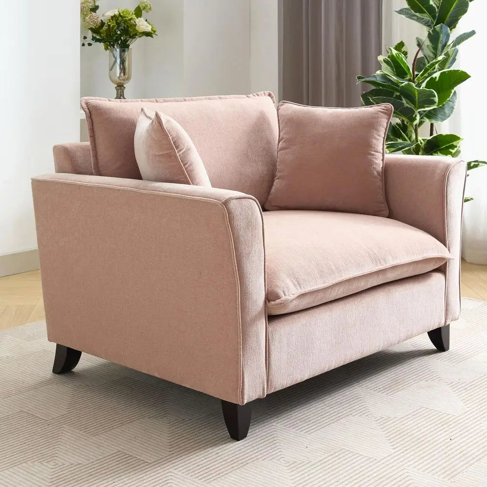 Modern Chenille Chair Offers Excellent Comfort For Daily Lounge Relaxation