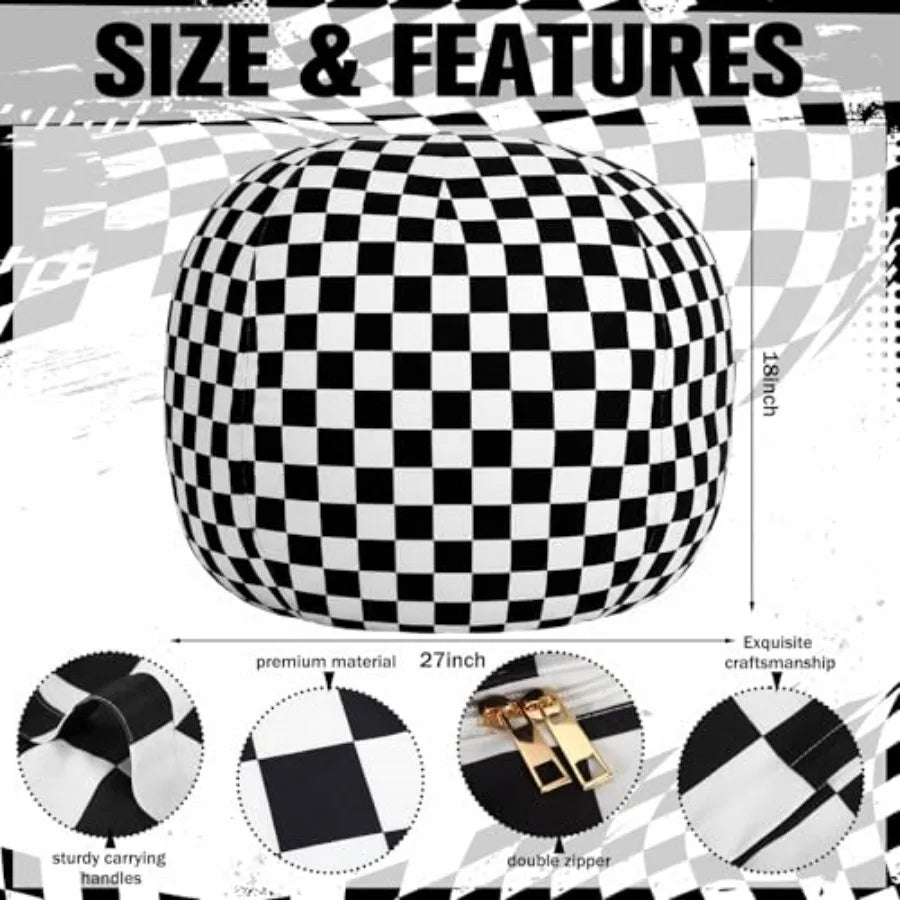Large Car Racg Bean Bag Chairs Cover No Fillg Washable Stuffed Animal Storage Beanbag Chair for Canvas Bean Bag Cover with Zipp