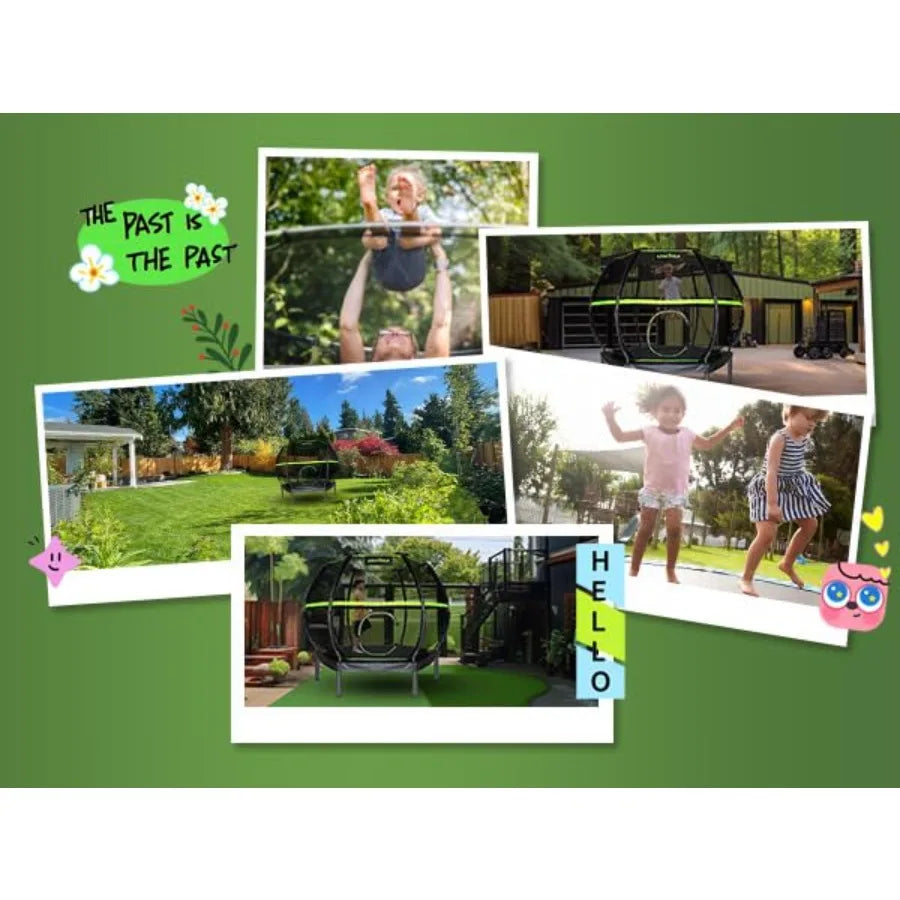 Heavy Duty Trampoline With Safety Enclosure For Indoor Outdoor Use