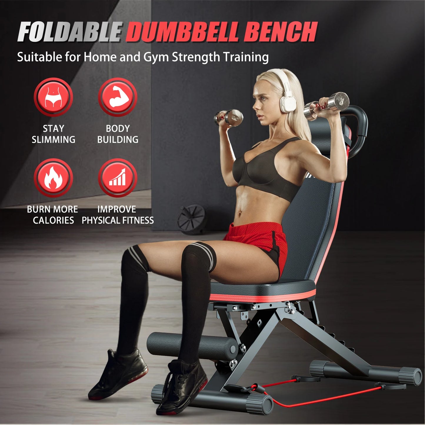 Adjustable Foldable Weight Bench For Effective Home Fitness