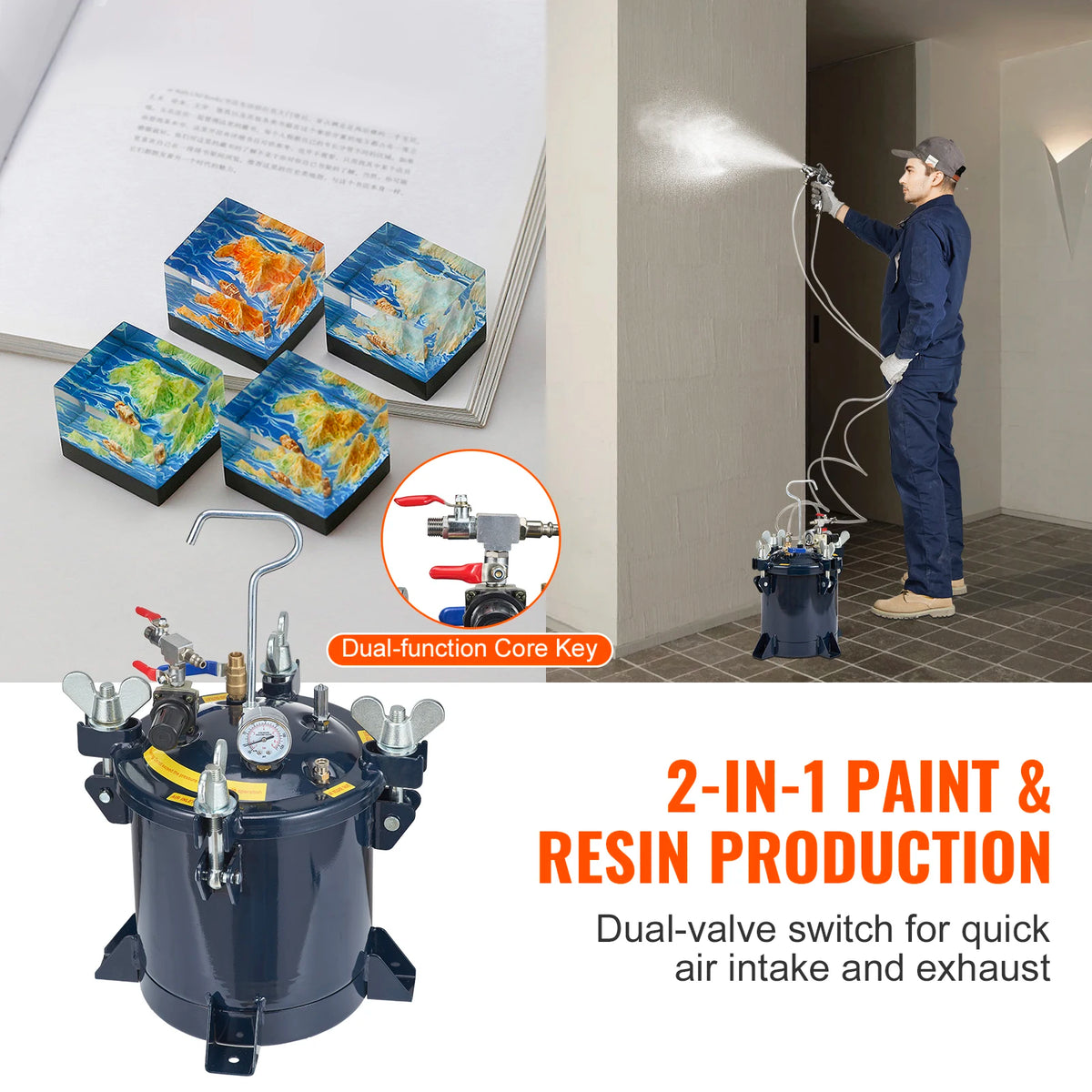 SucceBuy Spray Paint Pressure Pot Tank For Professional Applications