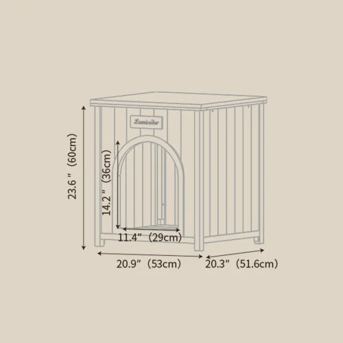 Certified Solid Wood Flat Roof Pet House for Small Pets