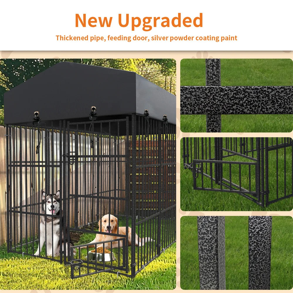 Borwart Heavy Duty Large Dog Kennel Welded Metal Playpen