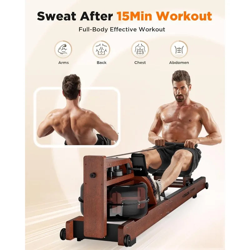 YOSUDA Water Rowing Machine for Home Use 400 LBS Capacity