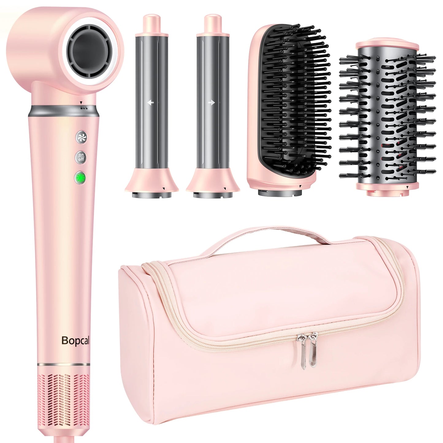 5 in 1 High Speed Hair Dryer,Hot Air Comb Set,Hair Brush,Curling Iron,Hair Straightener Styling Tool, Blow Dryer Gift Box