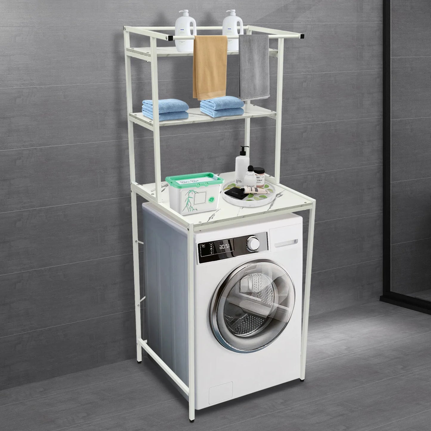 Over Washer Dryer 3-Tier Storage Shelf Organizer