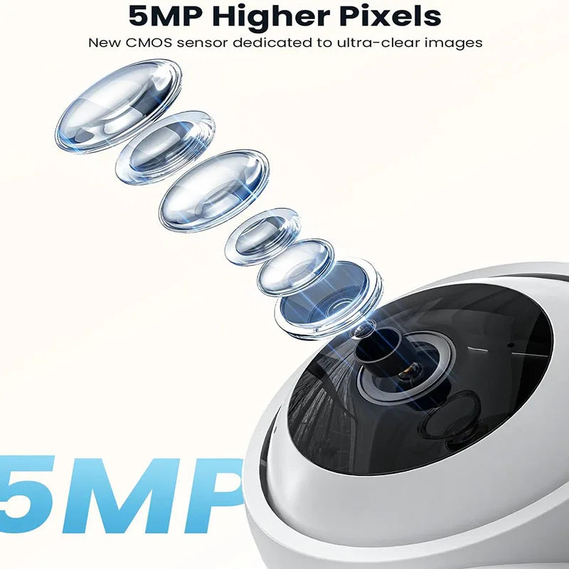 IEGEEK 5MP Indoor WiFi Security Camera With 360 Degree PTZ