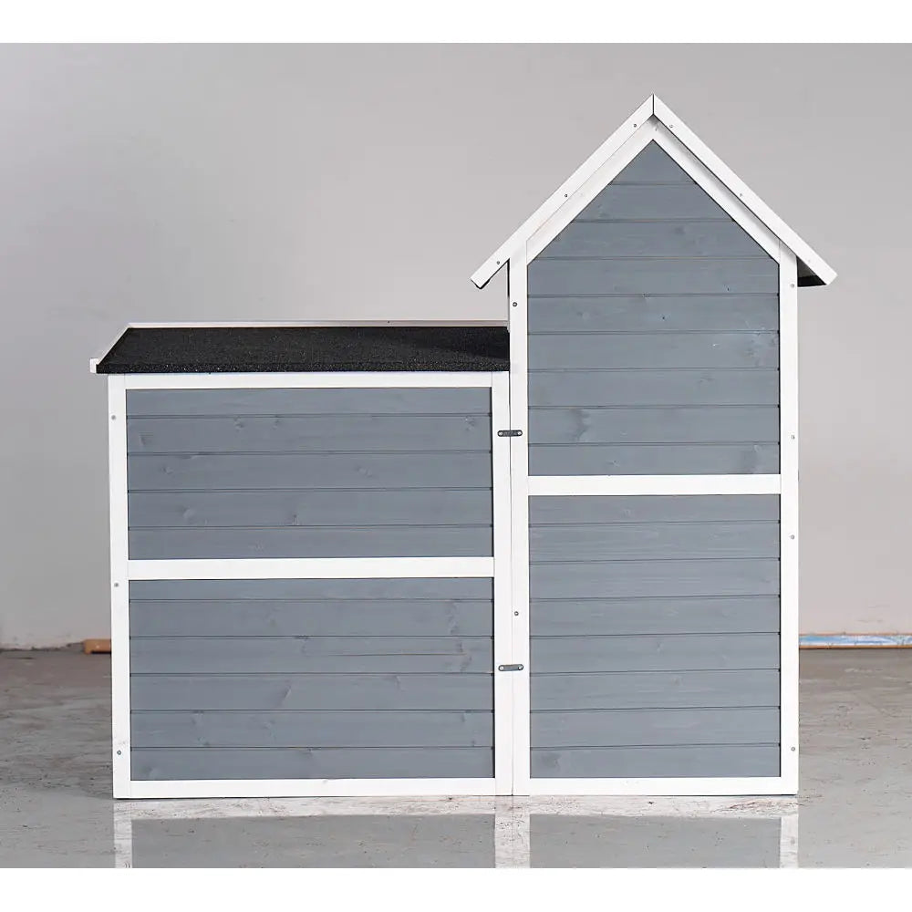 Large Outdoor Chicken Coop Cage, Weatherproof 2-Story Chicken Coop & Rabbit Hutch, Wooden Indoor/Outdoor Pet House No-Leak Tray