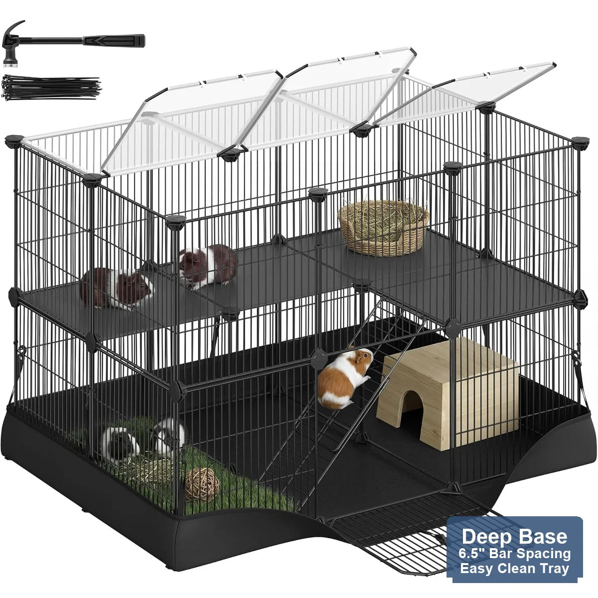 Four Level Small Animal Habitat Cage With Deep Base