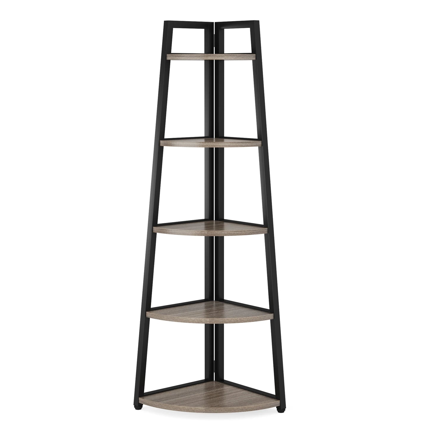 Tribesigns 5 Tier Corner Wood Bookshelf Organizer For Home