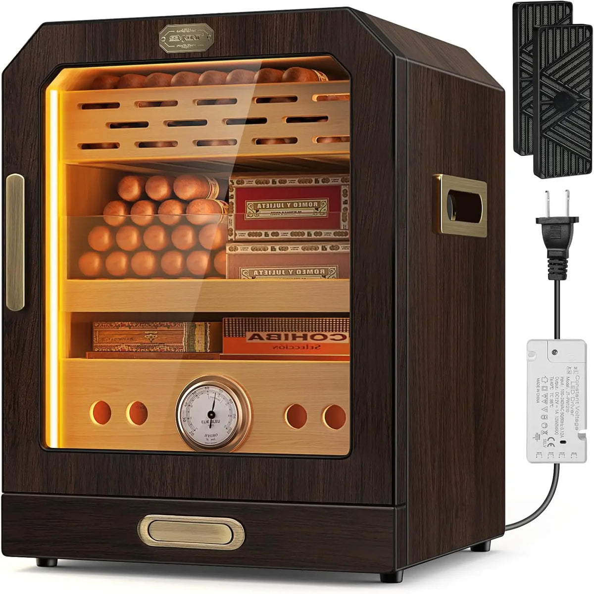 SEMKONT Cigar Humidor Cabinet With Automatic Humidity Control
