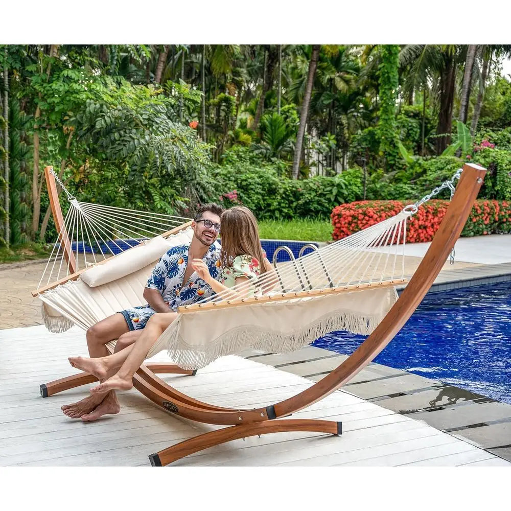 Heavy Duty Steel Hammock Stand with Chains for Two People