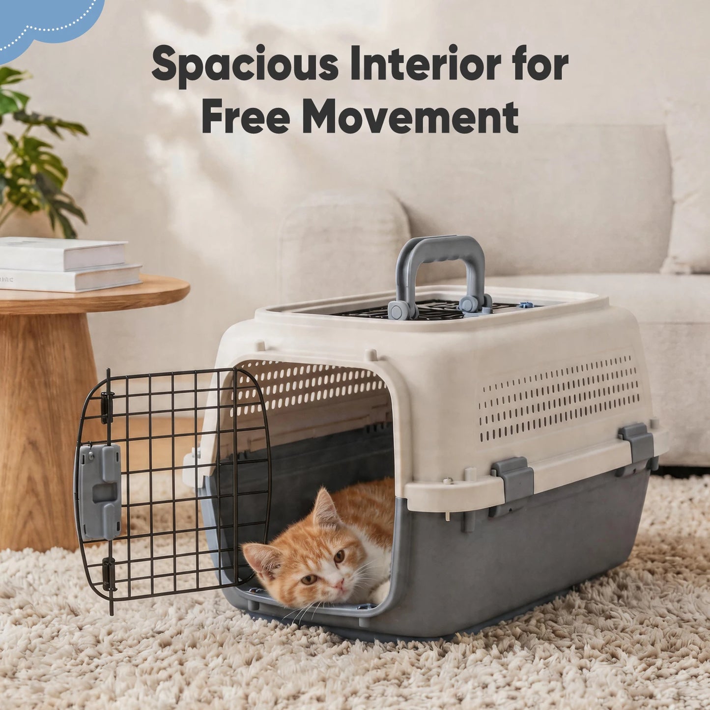 Pet Carrier Small Dogs Cats Front Top Load Wire Door