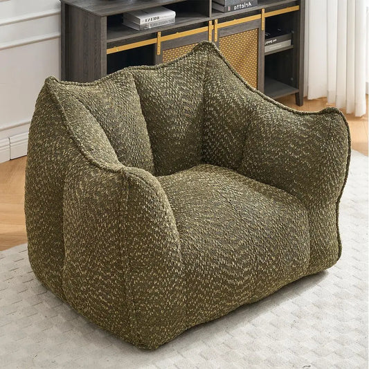 Bean Bag Sofa Chairs, Oversized Bean Bag Couch, Modern Lazy Sofa Chair with Memory Foam Filled, Floor Lounge Chair for Living R