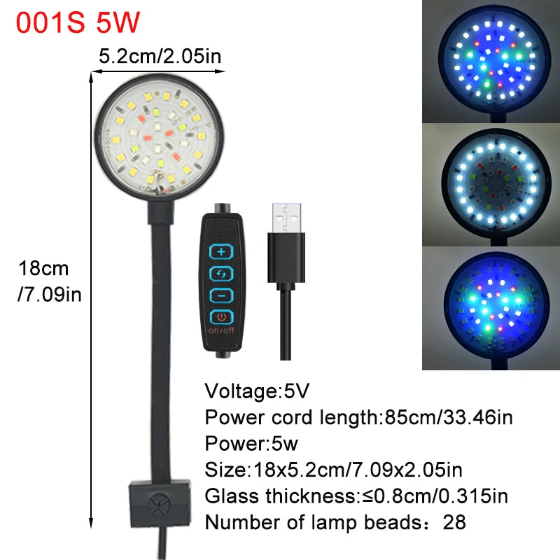 WITZIO Full Spectrum LED Aquarium Light With 360 Degree Rotation