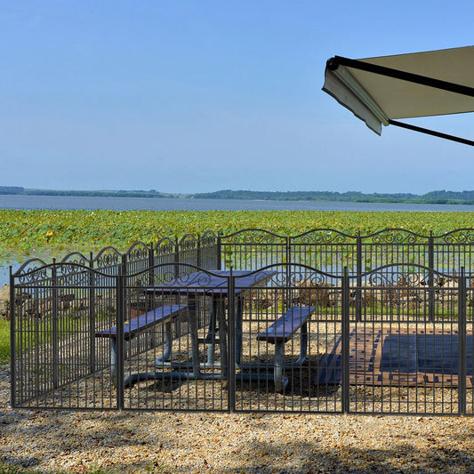 BORWART Heavy Duty Dog Playpen, 8-Panel Wire Fence With Door