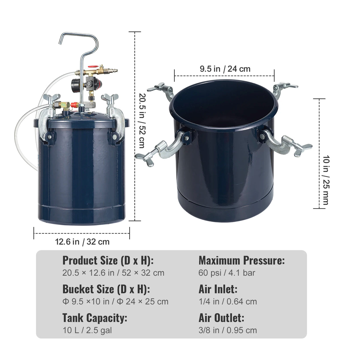 SucceBuy Spray Paint Pressure Pot Tank For Professional Applications