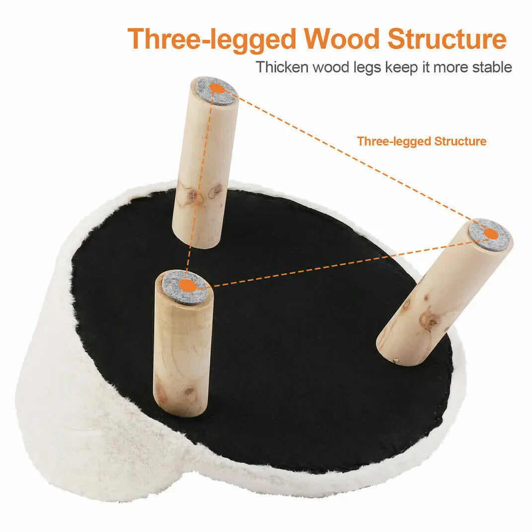 Luxury Plush Cat Bed With Cushion Pad And Warm Nesting Chair Design