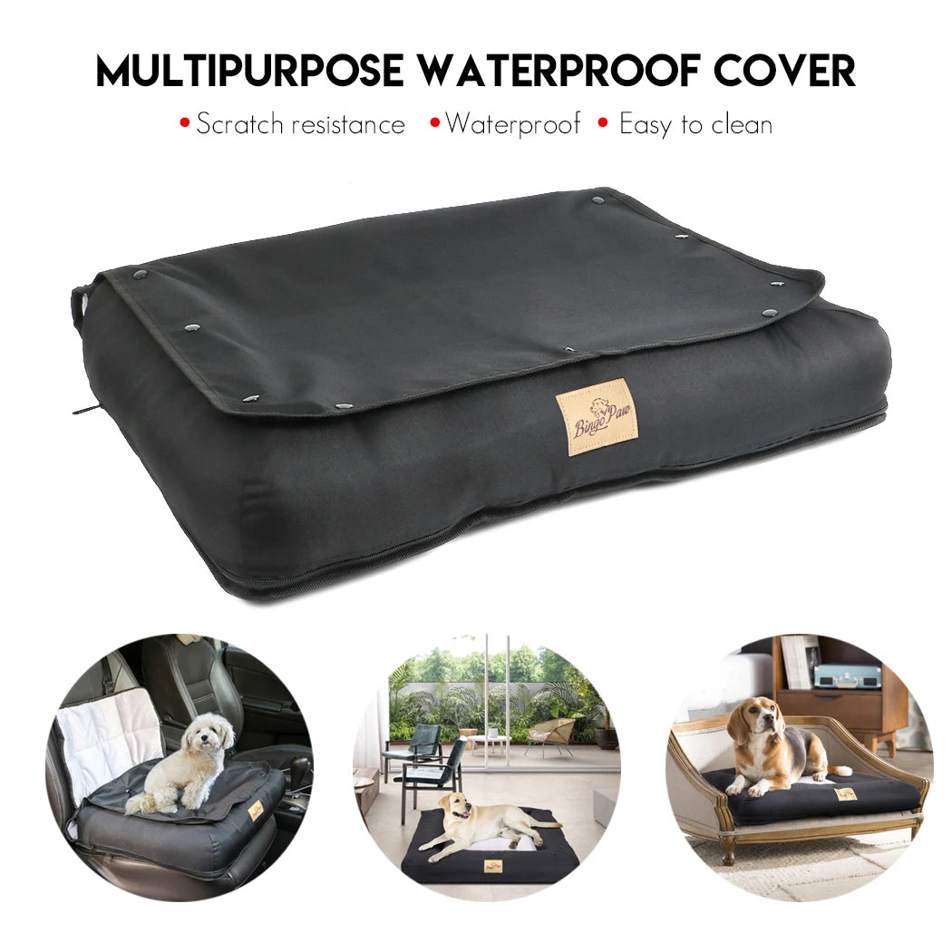 Bingopaw Waterproof Dog Car Seat Bed Removable Pad Safety Belt