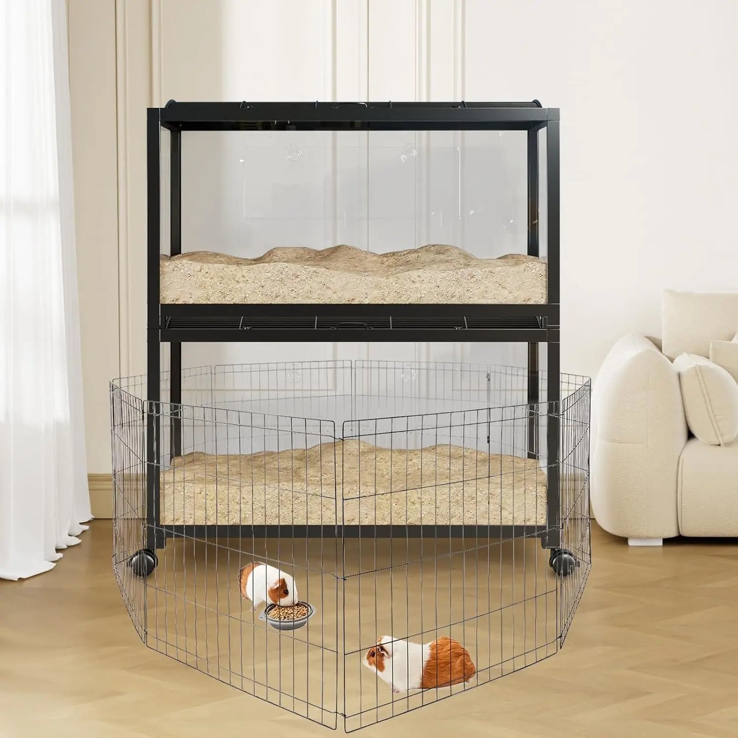 HiMISS Premium Multi Level Hamster Cage With Wheel Kit