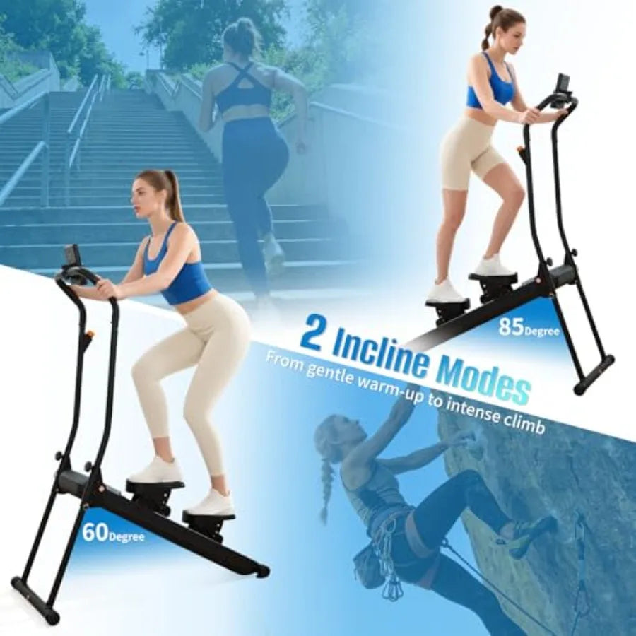 Home Magnetic Stair Stepper With Incline Modes And LCD Monitor